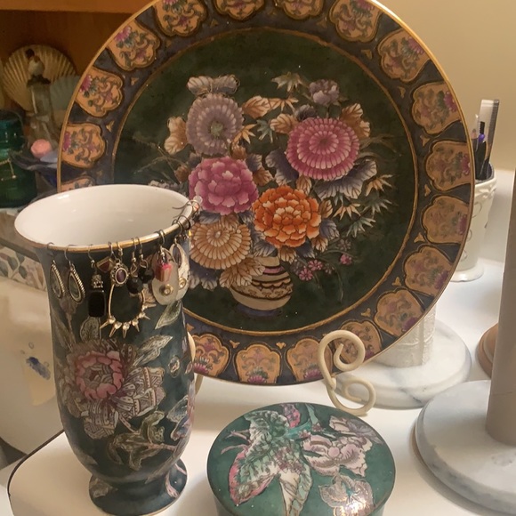 Toyo hand painted set trio Cloisonné - Picture 1 of 12